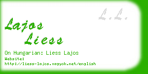 lajos liess business card